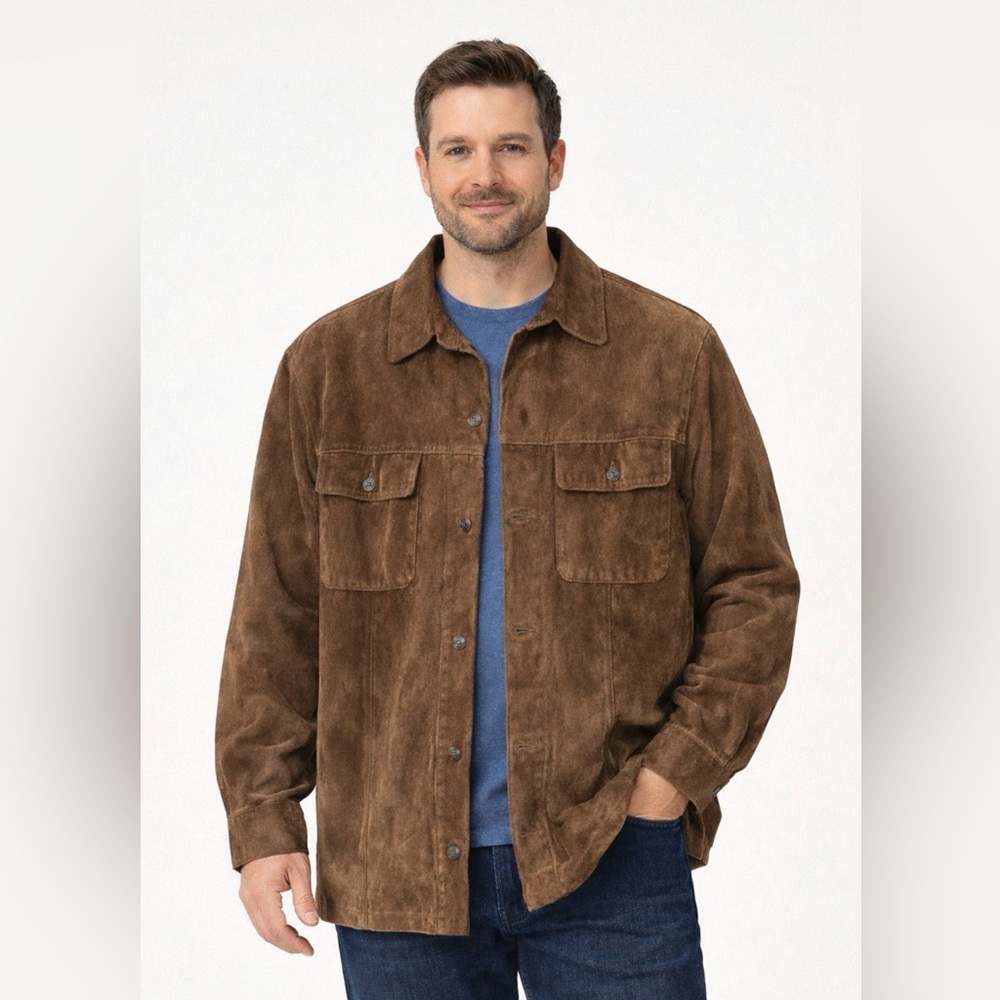 Newport Harbor Suede Jacket/Shirt‎ Coat L